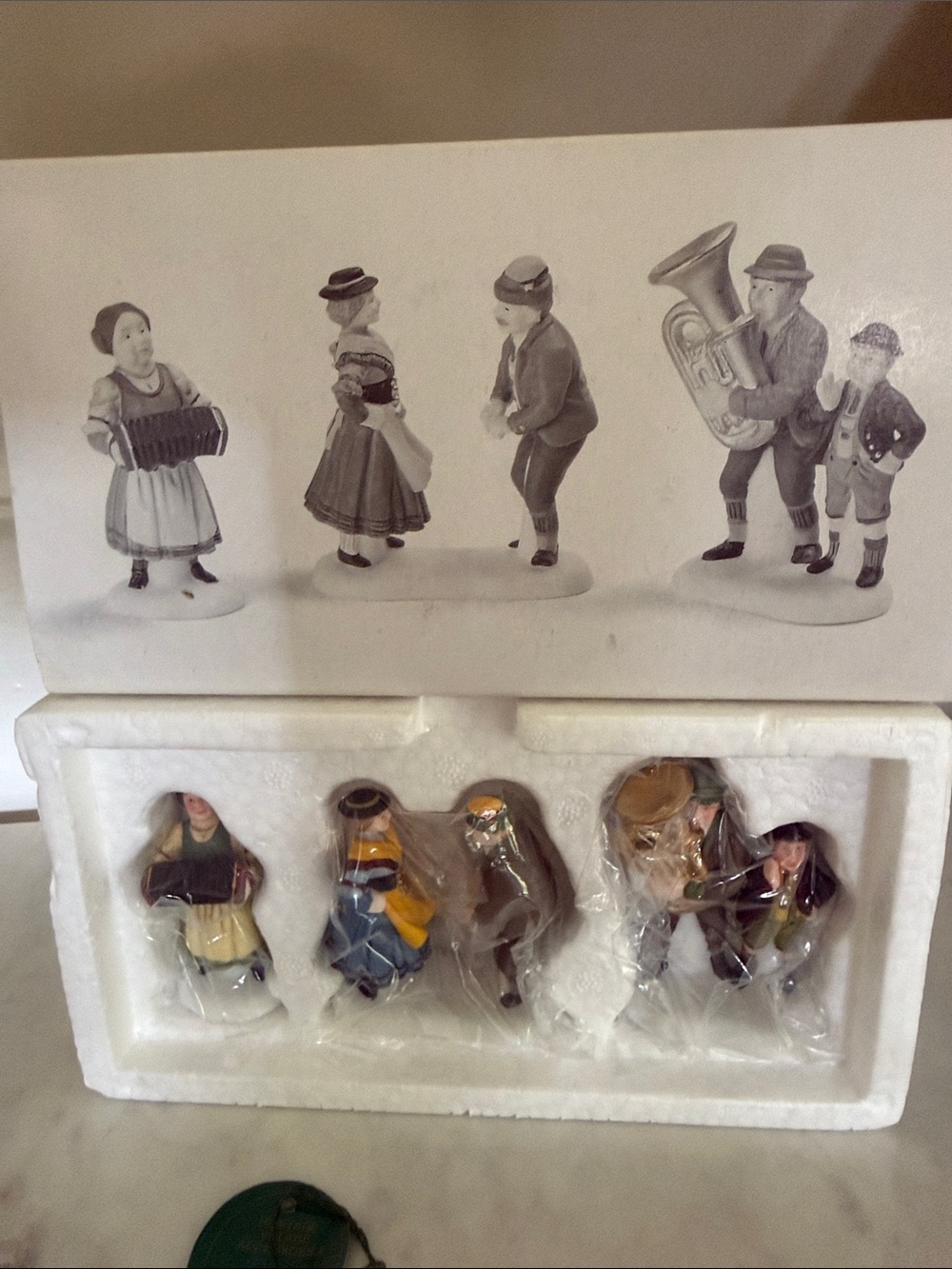 Hand-Painted Folk Musician Figurine Set in Multicolor by Department 56
